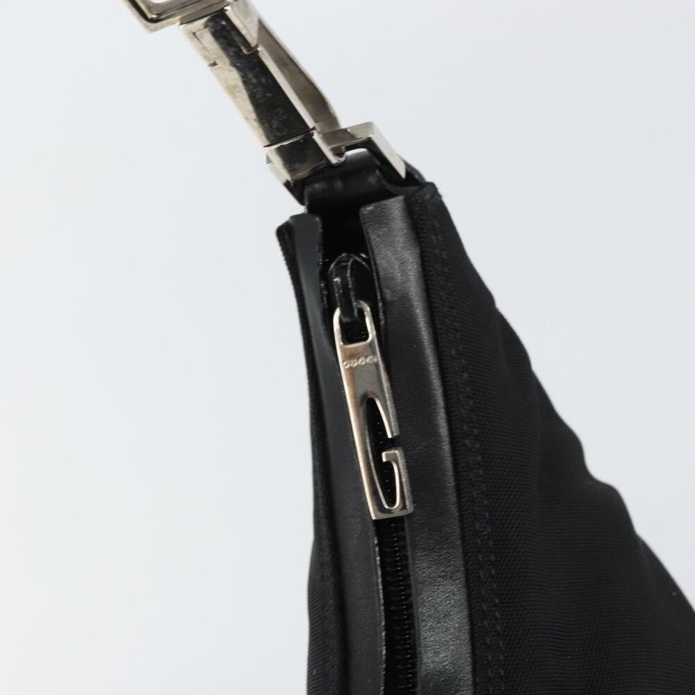 Authentic GUCCI Shoulder Bag Nylon Black Silver 000 0602 3754 - Picture 7 of 16